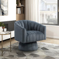 Dark Gray barrel accent chair — product view