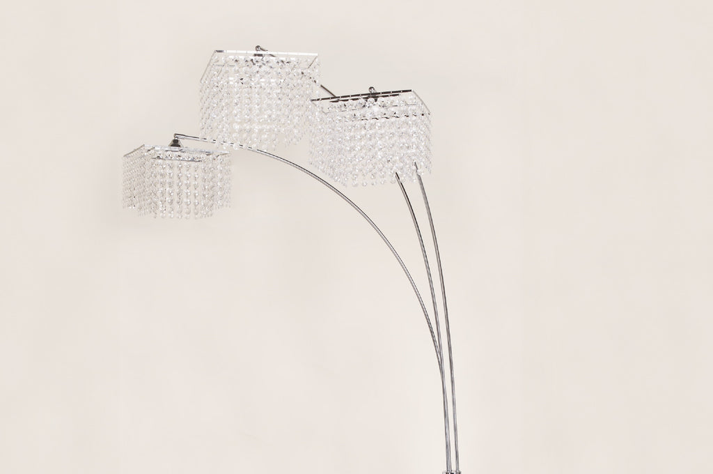 Silver table lamp — alternate angle