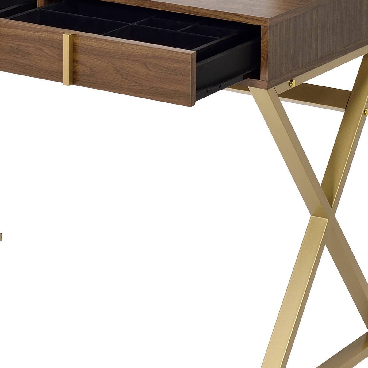 Gold vanity desk — front view