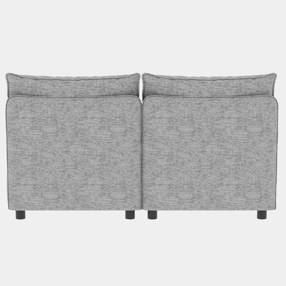 Grey sectional sofa — detail view