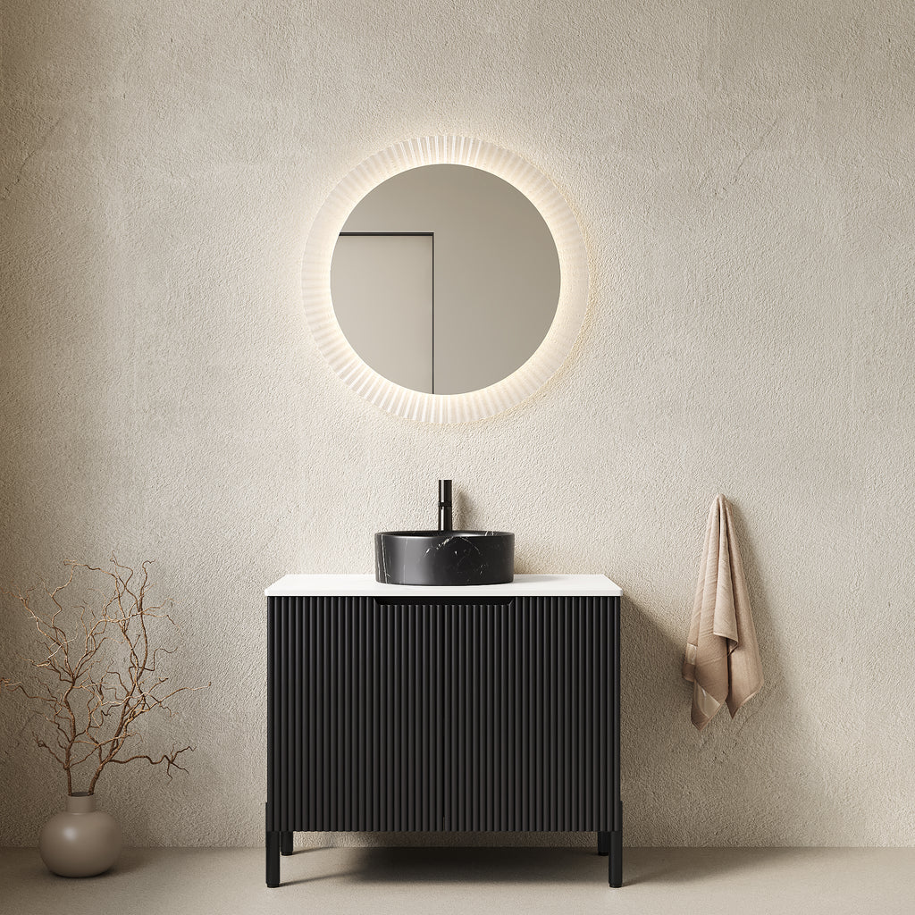 Black White bathroom vanity — product view