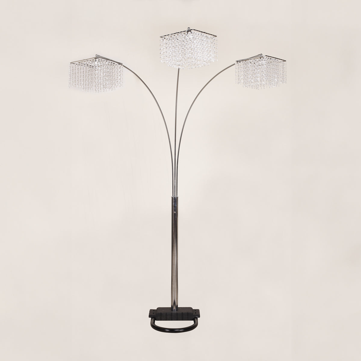 Silver table lamp — front view