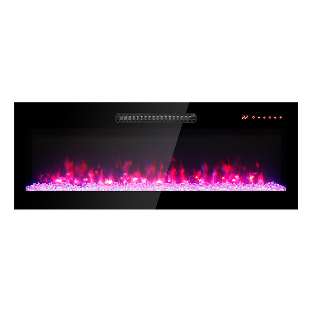 Antique Black electric fireplace — detail view