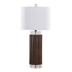 Brown table lamp — styled view
