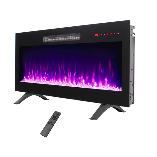 Antique Black electric fireplace — product view