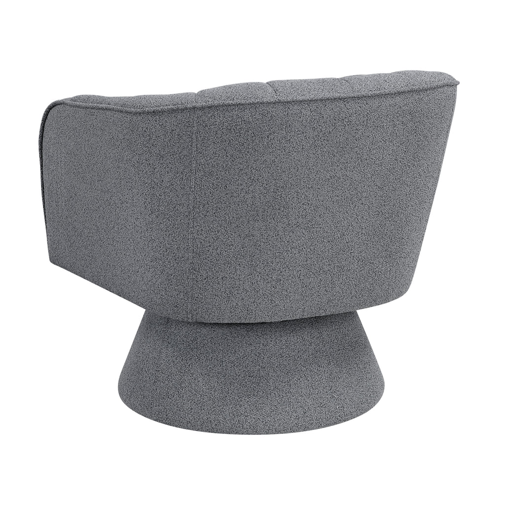 Dark Gray accent chair — side view