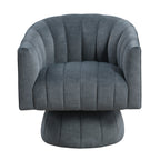 Dark Gray barrel accent chair — detail view