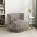 taupe barrel accent chair — product view