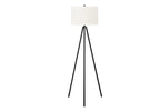 Black floor lamp — front view