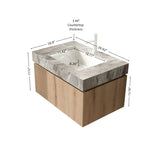 Light Gray bathroom vanity — side view