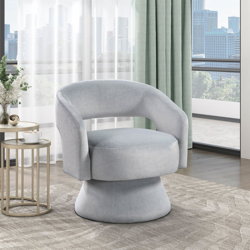Gray accent chair — product view