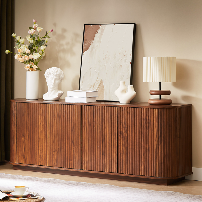 Walnut storage cabinet — product view