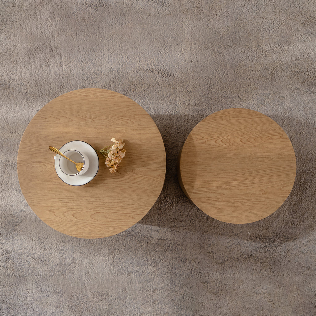 Walnut coffee table — side view