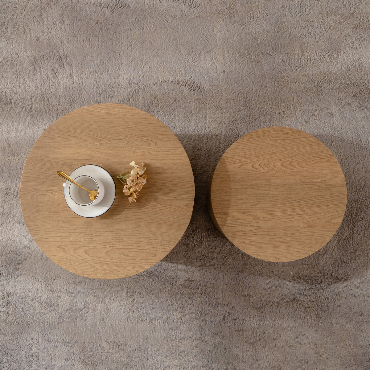 Walnut coffee table — side view