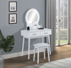White vanity desk — product view