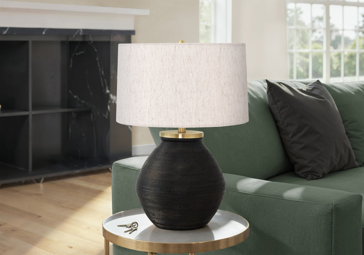 Black table lamp — product view