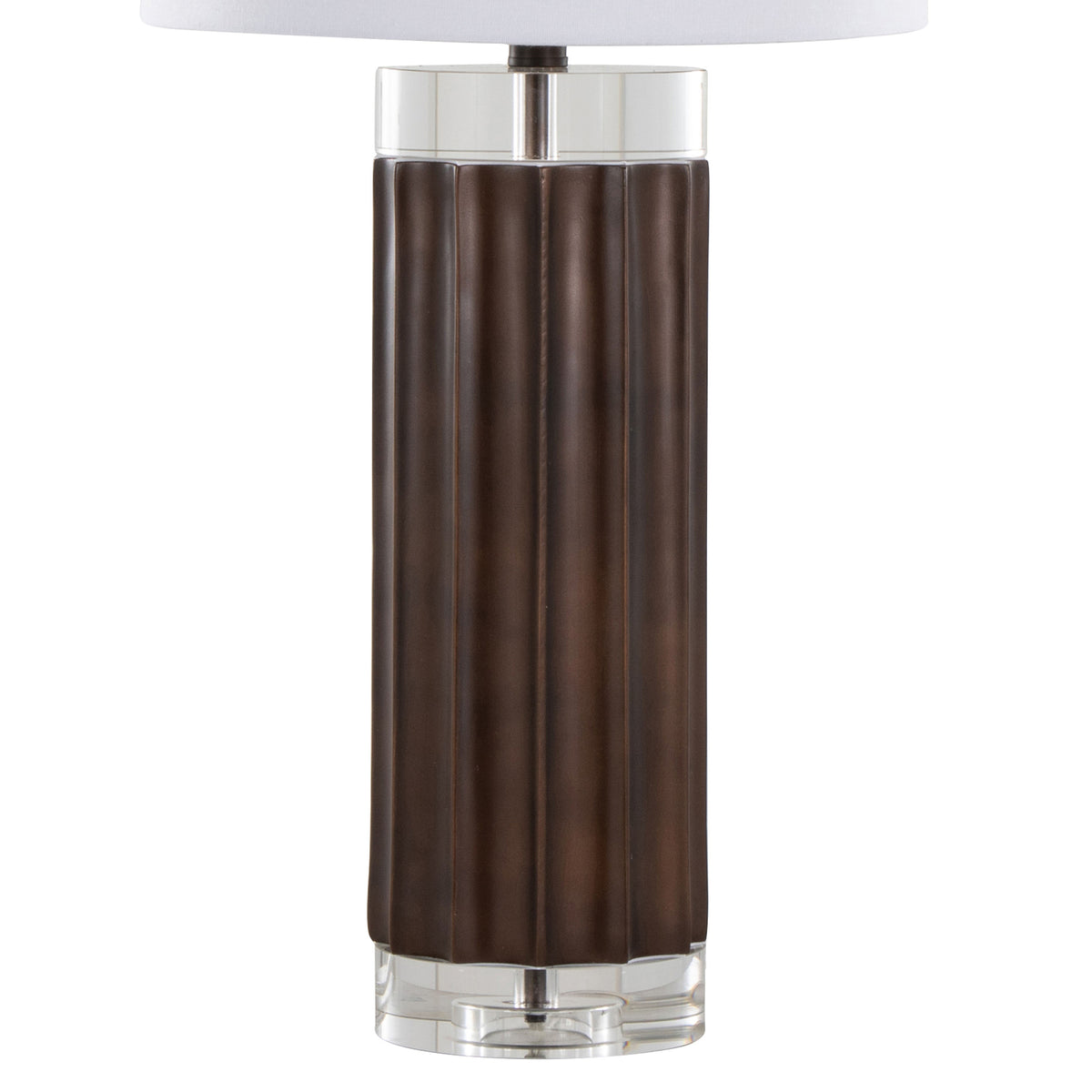 Brown table lamp — side view
