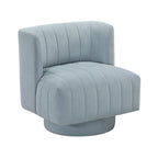 Aqua Blue barrel accent chair — detail view