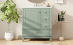 Light Green bathroom vanity — front view