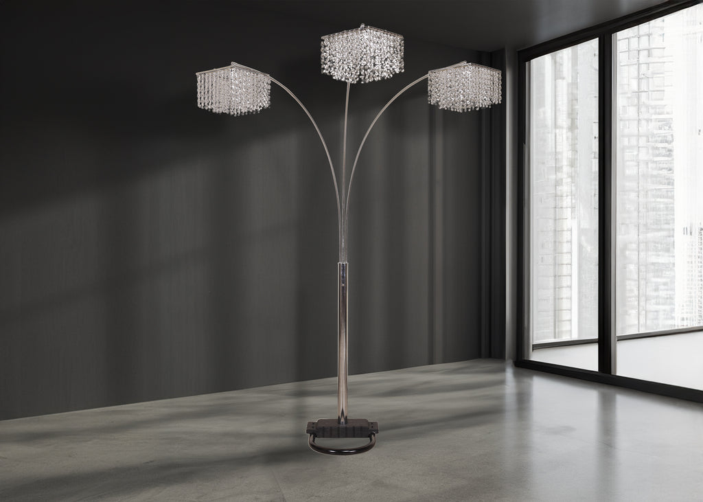 Silver table lamp — product view
