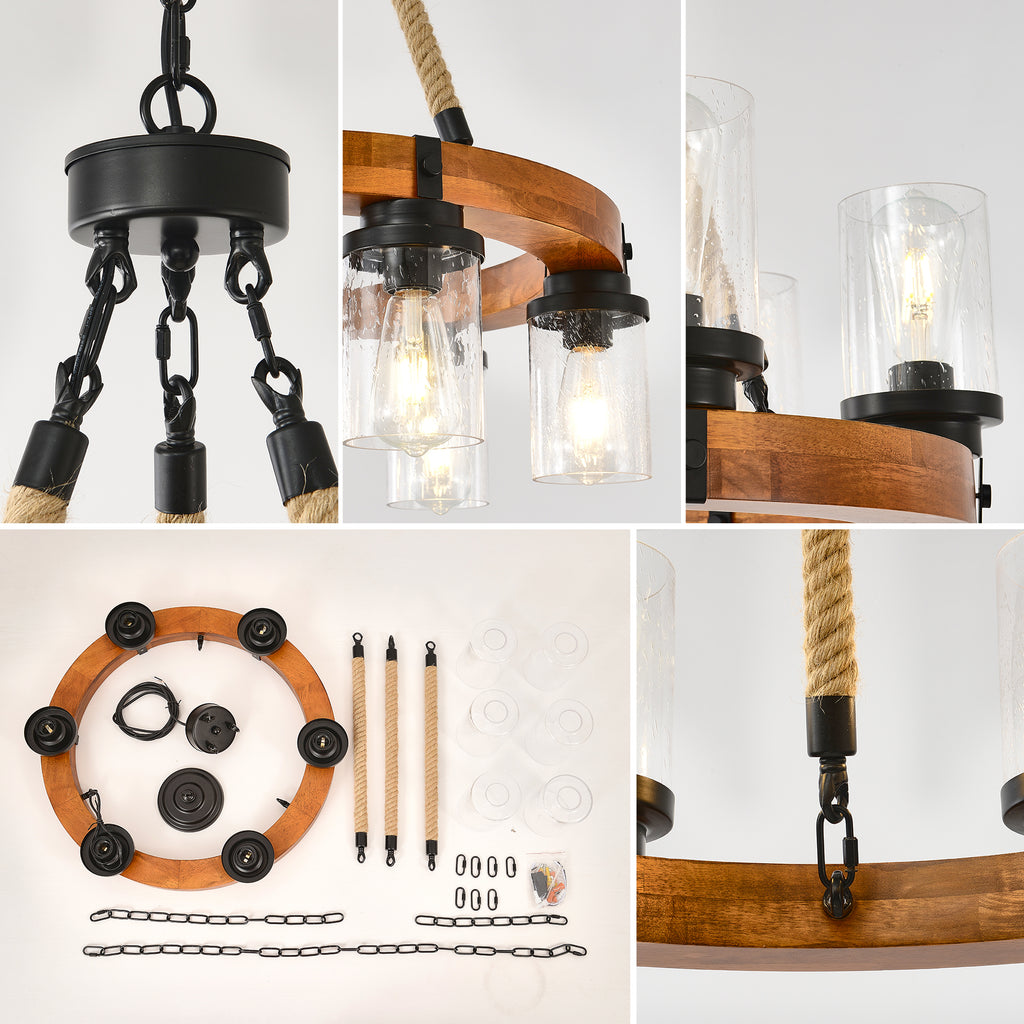 Matte Black chandelier — product view