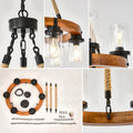 Matte Black chandelier — product view