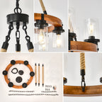 Matte Black chandelier — product view