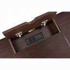 Oak writing desk — side view
