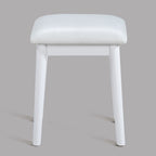 White vanity desk — side view