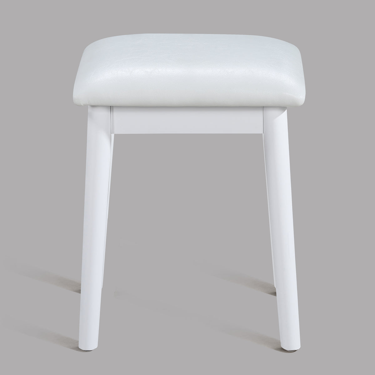 White vanity desk — side view