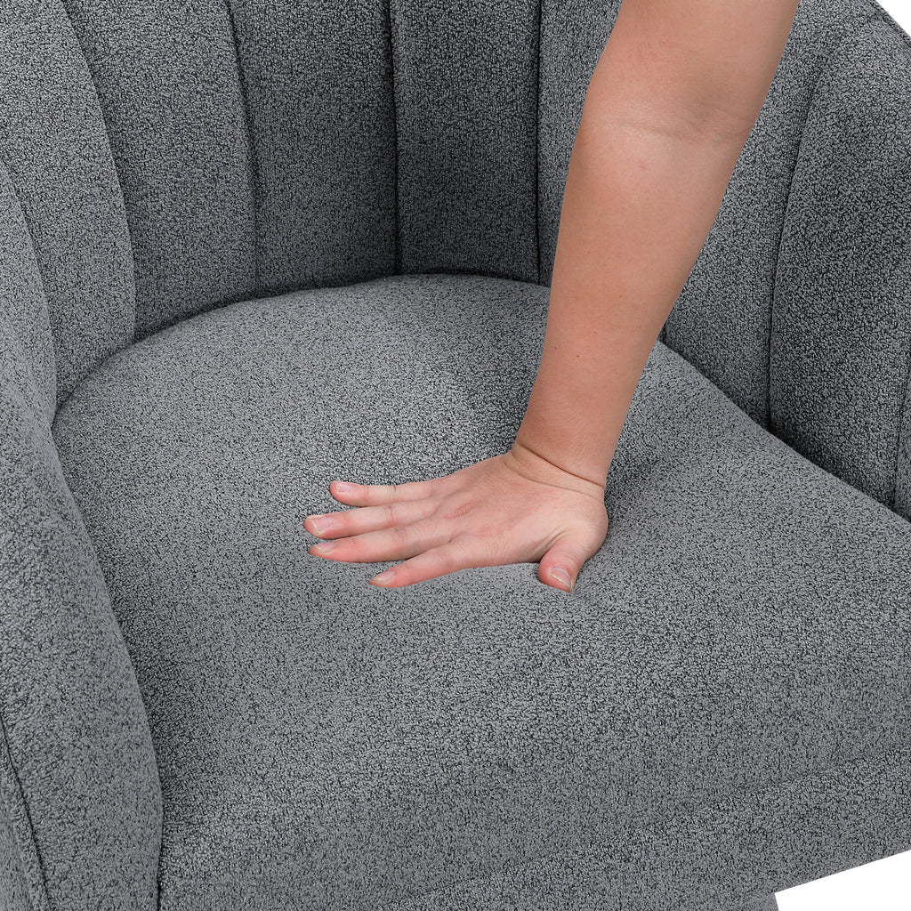 Dark Gray accent chair — alternate angle
