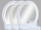 White vanity desk — alternate angle