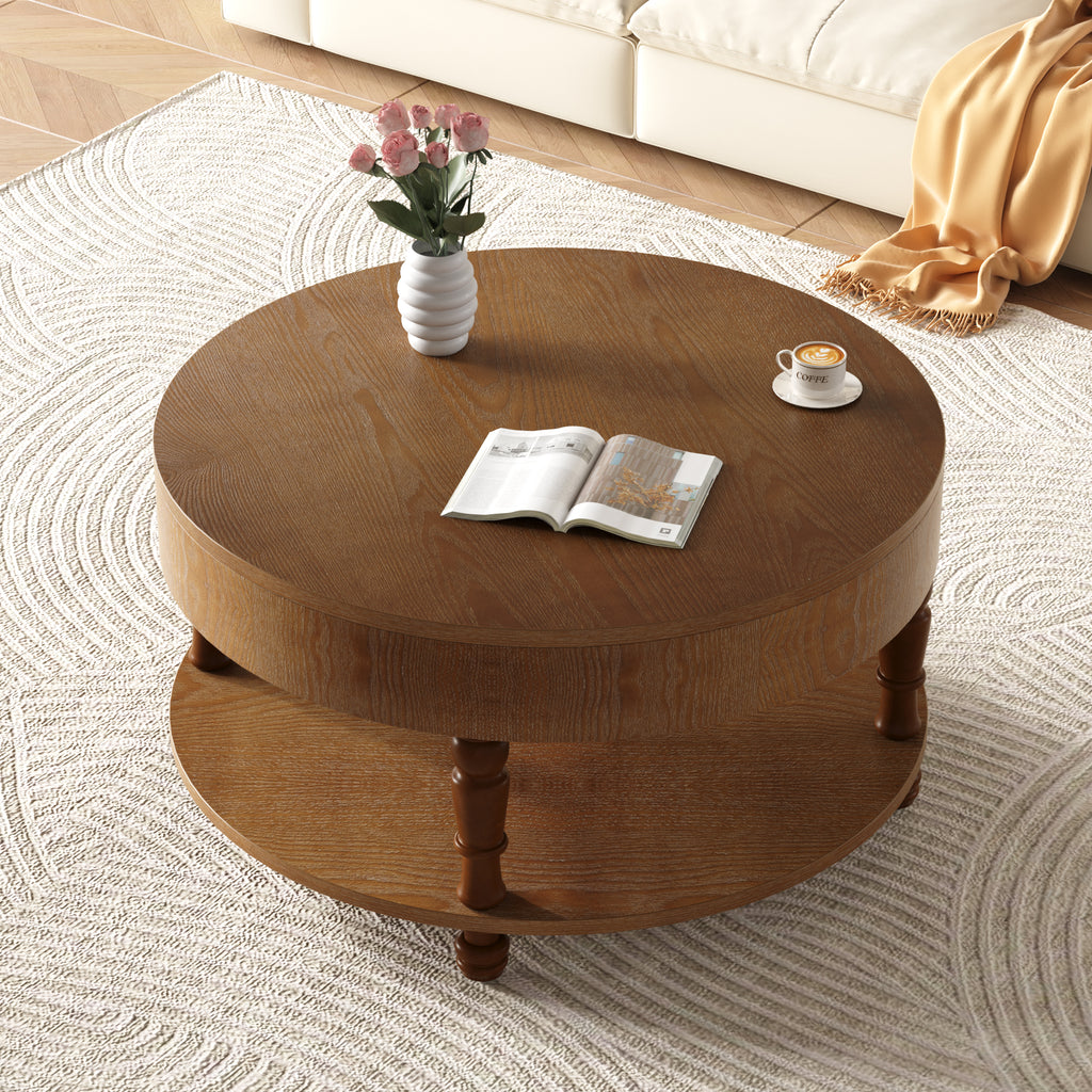 Walnut Brown coffee table — alternate angle
