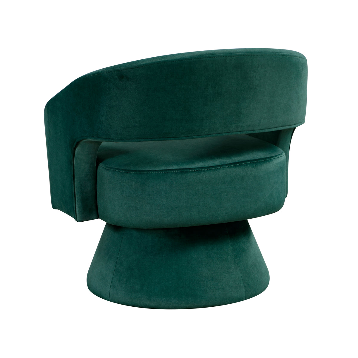 Green accent chair — alternate angle