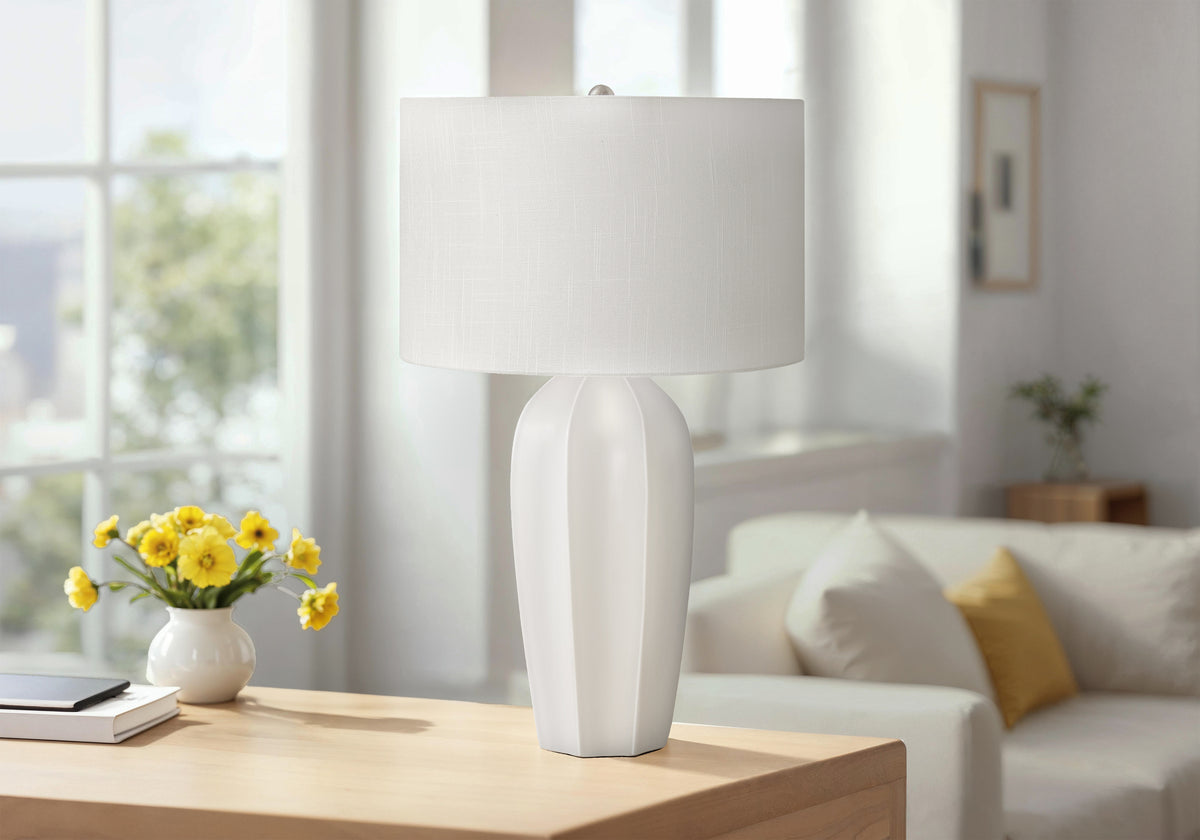 Cream table lamp — product view