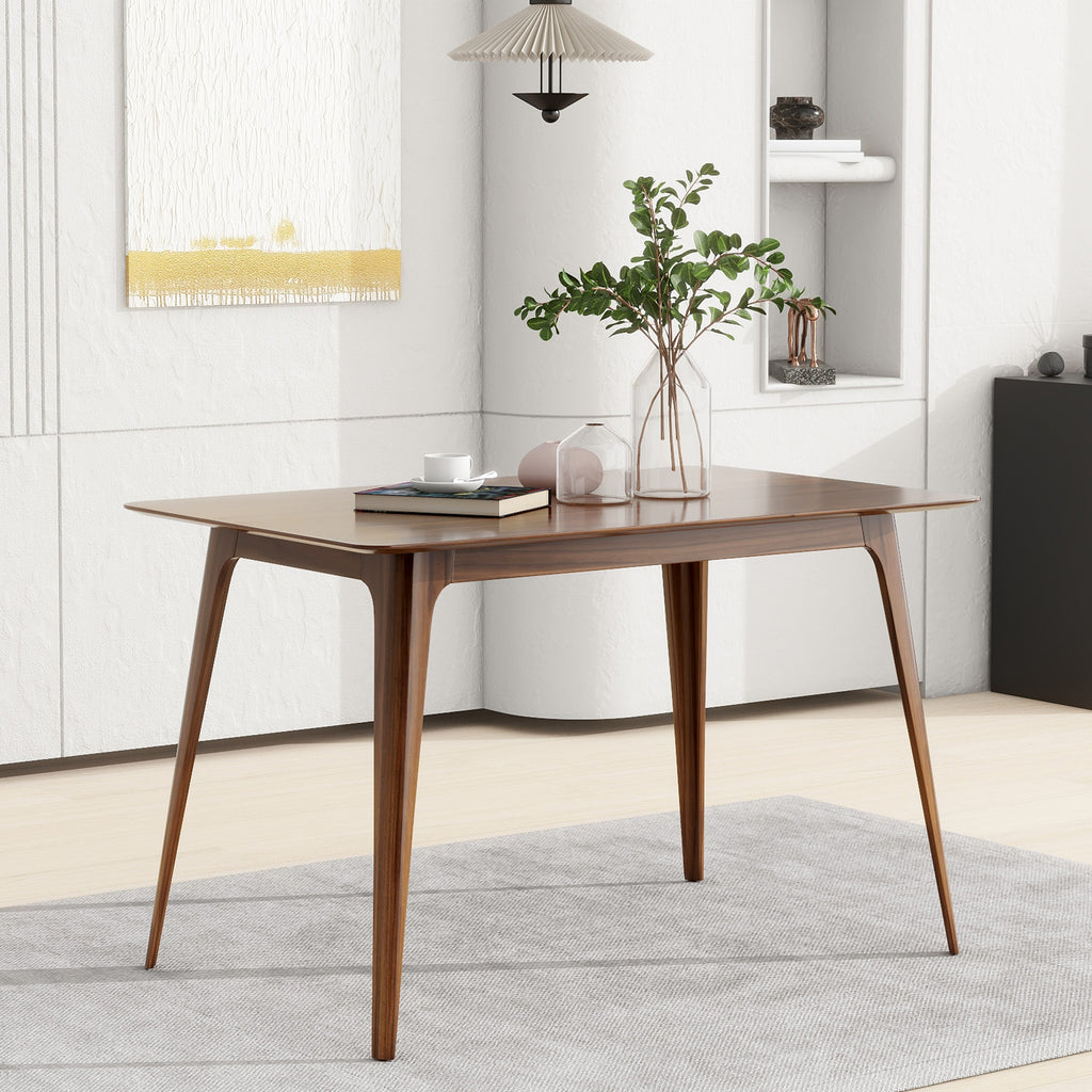 Walnut dining table — front view