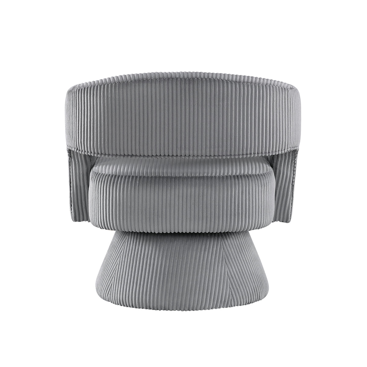 Dark Gray accent chair — side view