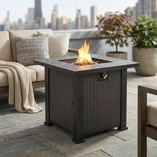 Black Brown patio heater — front view