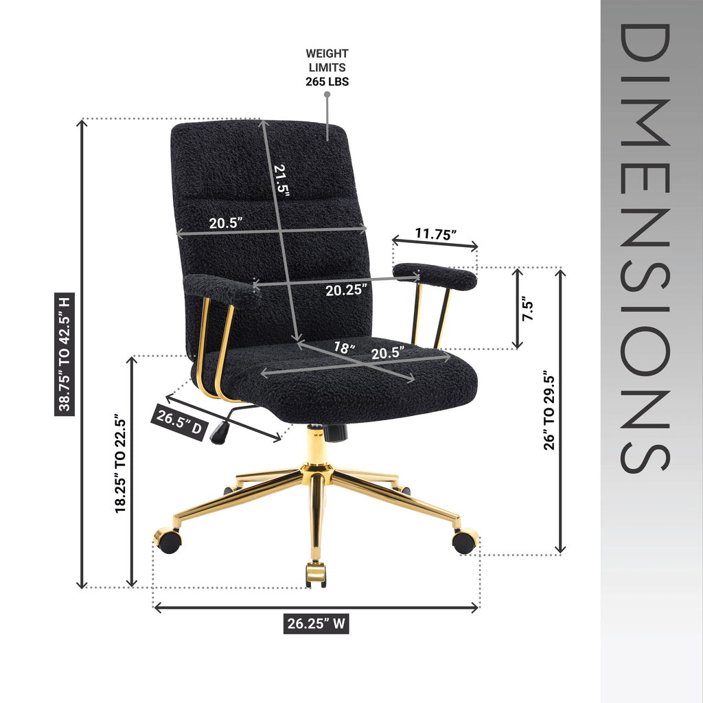 Black office chair — styled view