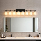 Matte Black wall light — styled view