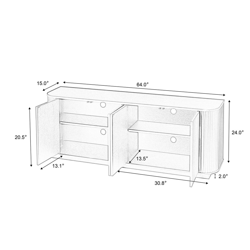 Walnut storage cabinet — lifestyle view