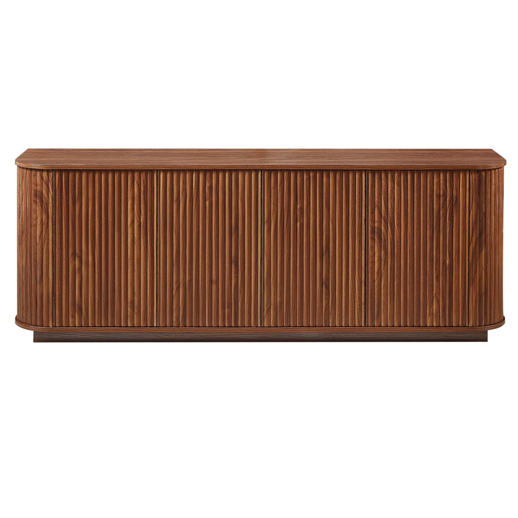 Walnut storage cabinet — close-up detail