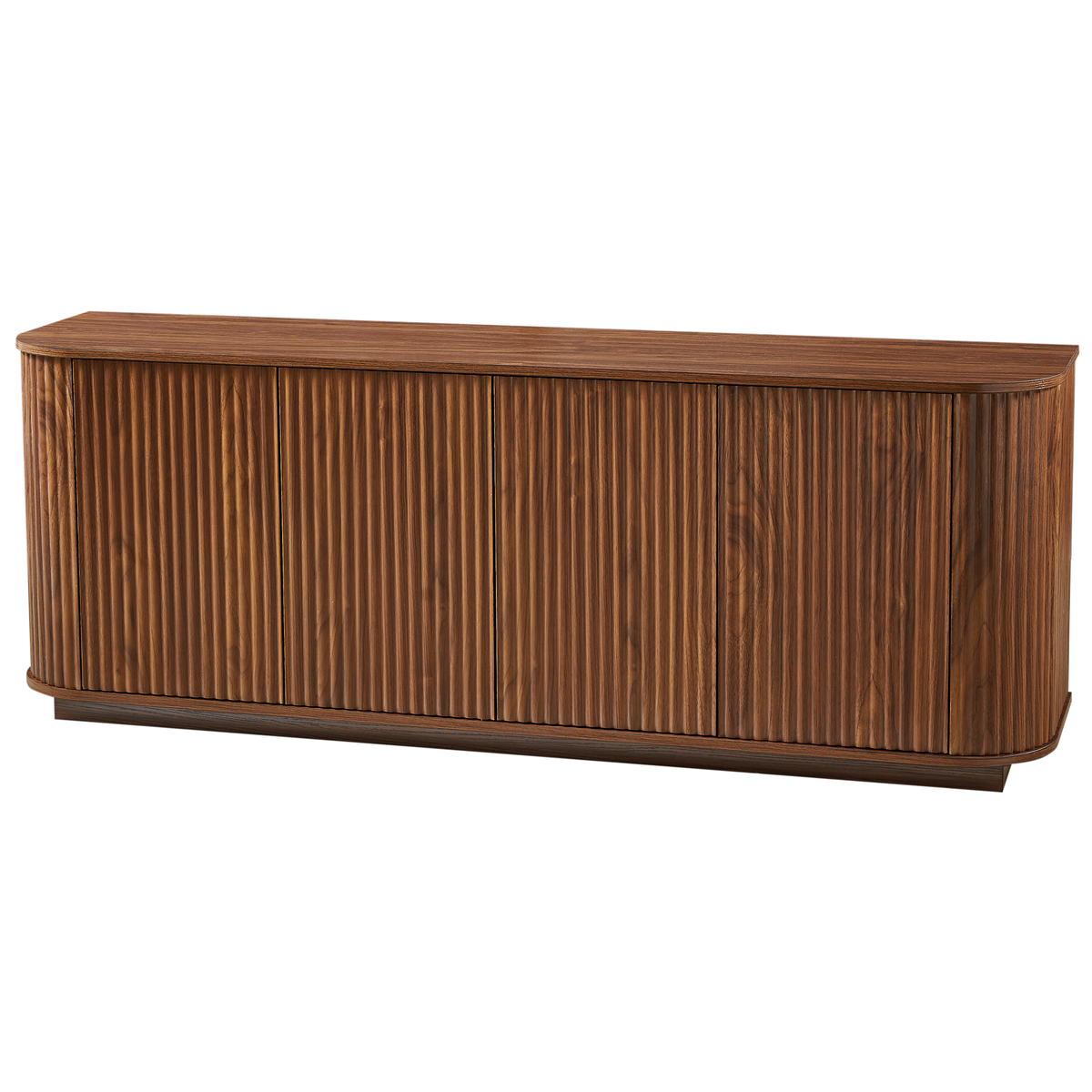 Walnut storage cabinet — in-use view