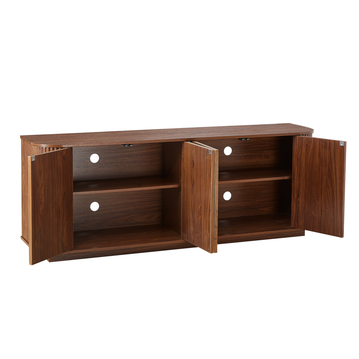 Walnut storage cabinet — additional view