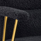 Black office chair — close-up detail