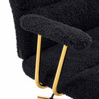 Black office chair — in-use view