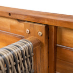 Grey outdoor bench — additional view