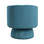 Teal barrel accent chair — close-up detail