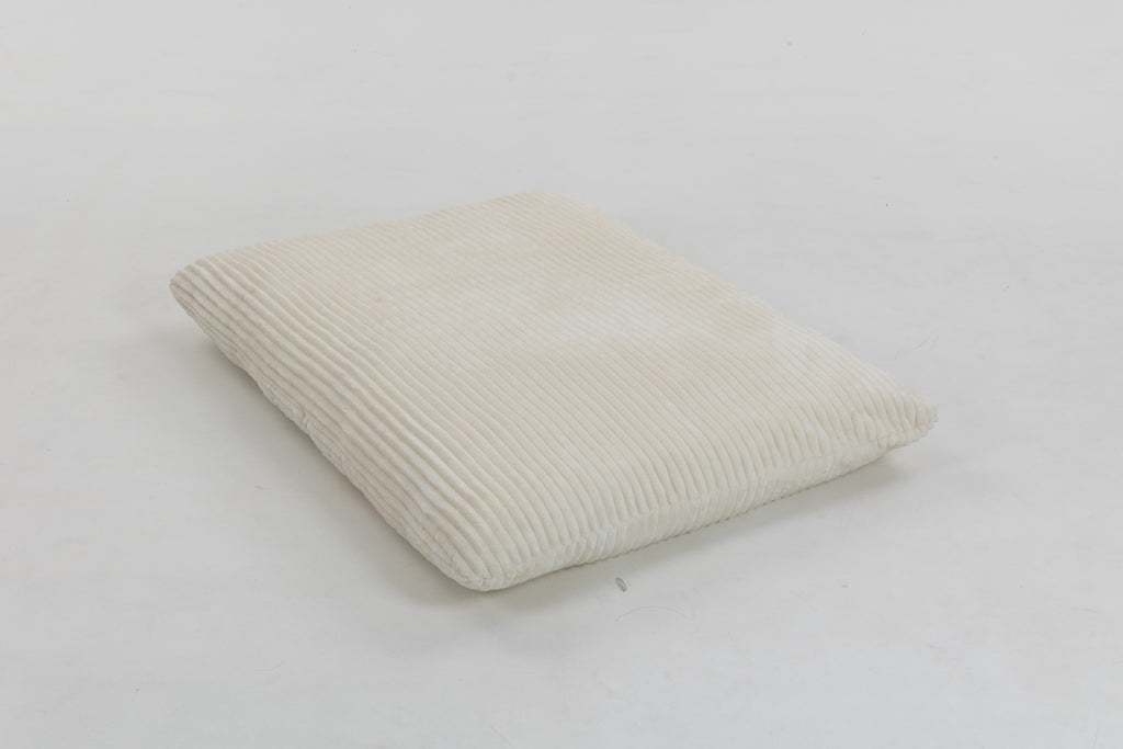 Off White bean bag chair — close-up detail