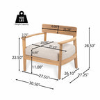 Teak outdoor chair — additional view